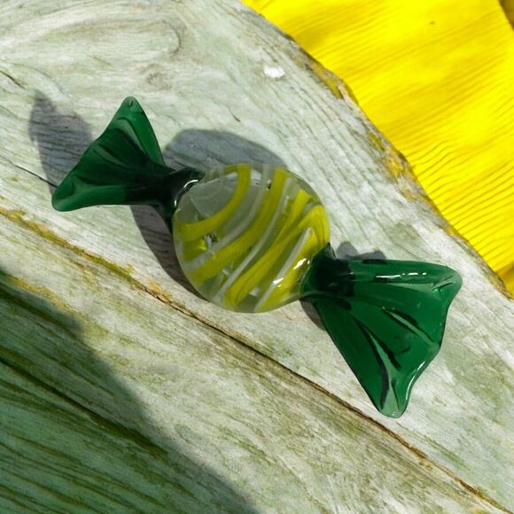 Vintage Murano Style Hand Blown Glass Candy Paperweight 6.75” Large - Picture 1 of 6